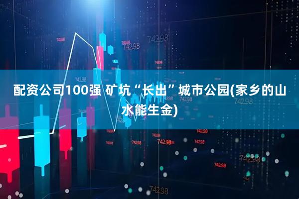 配资公司100强 矿坑“长出”城市公园(家乡的山水能生金)
